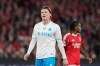 FILE - Napoli's Scott McTominay reacts after a missed opportunity during a Champions League opening phase soccer match between SL Benfica and Napoli in Lisbon, Wednesday, Dec. 10, 2025. (AP Photo/Armando Franca, file)