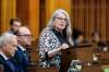 Conservative MP Cathay Wagantall rises during question period in the House of Commons on Parliament Hill in Ottawa, on Friday, June 6, 2025. THE CANADIAN PRESS/Spencer Colby