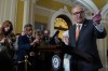 Senate Minority Leader Chuck Schumer, D-N.Y., with Sen. Patty Murray, D-Wa., speaks to reporters on Capitol Hill in Washington, Wednesday, July 29, 2026, in Washington. (AP Photo/Manuel Balce Ceneta)