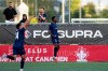 FC Supra's Ibrahim Conde (99) celebrates his goal against Forge FC during the first half of a Canadian Championship semifinal soccer match, in Laval, Que., on Tuesday, Sept. 1, 2026. THE CANADIAN PRESS/Christopher Katsarov