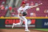 Cincinnati Reds' Nick Lodolo pitches during the first inning of a baseball game against the San Diego Padres, Tuesday, Sept. 1, 2026, in Cincinnati. (AP Photo/Tanner Pearson)