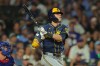 Milwaukee Brewers' Christian Yelich watches his two-run home run during the sixth inning of a baseball game against the Chicago Cubs, Tuesday, Sept. 1, 2026, in Chicago. (AP Photo/Melissa Tamez)