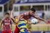 Parma's Jose David Romero, front, battles for the ball with Cremonese's Fellipe Jack during an Italian Cup soccer match between Parma and Cremonese, Tuesday, Sept. 1, 2026, in Parma, Italy. (Massimo Paolone/LaPresse via AP)