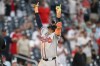 Atlanta Braves' Ronald Acuna Jr. celebrates his three-run home run during the seventh inning of a baseball game against the Washington Nationals, Wednesday, Sept. 2, 2026, in Washington. (AP Photo/Nick Wass)