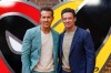 FILE - Ryan Reynolds, left, and Hugh Jackman pose for photographers upon arrival at the screening of the film 