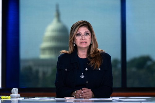 FILE - FOX Business Network's Mornings with Maria show anchor Maria Bartiromo, speaks during an interview, June 9, 2026, in Washington. (AP Photo/Jose Luis Magana, File)