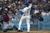 Los Angeles Dodgers' Shohei Ohtani (17) takes a close pitch during the second inning of a baseball game against the St. Louis Cardinals, Wednesday, Sept. 2, 2026, in Los Angeles. (AP Photo/William Liang)