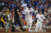 Chicago Cubs' Pete Crow-Armstrong watches his two-run home run during the third inning of a baseball game against the Milwaukee Brewers in Chicago, Thursday, Sept. 3, 2026. (AP Photo/Paul Beaty)