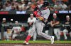 Boston Red Sox' Adley Rutschman hits a home run during the sixth inning of a baseball game against the Baltimore Orioles, for his second of the game, Thursday, Sept. 3, 2026, in Baltimore. (AP Photo/Stephanie Scarbrough)