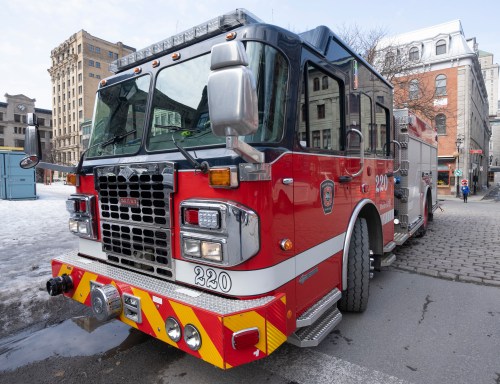 One person has died and two others are in critical condition after an apartment building in east-end Montreal earlier today. A Montreal fire department truck is seen Tuesday, March 21, 2023 in Montreal. THE CANADIAN PRESS/Ryan Remiorz