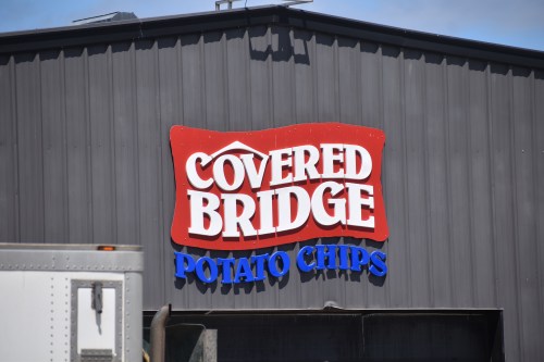 Covered Bridge Potato Chips Ltd.'s factory in Woodstock, N.B., is shown on Thursday, May 21, 2026. THE CANADIAN PRESS/Eli J. Ridder