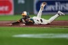 Baltimore Orioles' Blaze Alexander advances to third base on a single hit by Coby Mayo during the third inning of a baseball game against the Boston Red Sox, Friday, Sept. 4, 2026, in Baltimore. (AP Photo/Stephanie Scarbrough)