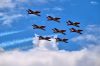 The Canadian Forces Snowbirds perform during Armed Forces Day along the waterfront in North Bay, Ont., Wednesday, June 10, 2026. THE CANADIAN PRESS/David Cooper