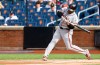 San Francisco Giants' Rafael Devers hits a home run against the New York Mets during the first inning of a baseball game, Saturday, Sept. 5, 2026, in New York. (AP Photo/Noah K. Murray)