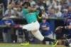 Miami Marlins' Otto Lopez hits a single during the second inning of a baseball game against the Chicago Cubs Sunday, Sept. 6, 2026, in Miami. (AP Photo/Marta Lavandier)