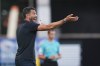 Fiorentina's head coach Fabio Grosso shouts instructions to his players during the Serie A soccer match between Fiorentina and Frosinone, in Florence, Italy, Saturday, Aug. 29, 2026. (Massimo Paolone/LaPresse via AP)