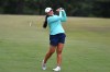 Allisen Corpuz hits watches the flight of her ball on the 14th fairway during the fourth round of the LPGA FM Championship golf tournament, Sunday, Aug. 30, 2026, in Norton, Mass. (AP Photo/Steven Senne)