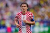 Croatia's Luka Modric (10) in action during the World Cup Group L soccer match between Croatia and Ghana in Philadelphia, Saturday, June 27, 2026. (AP Photo/Petr David Josek)
