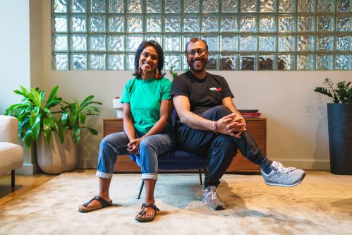 Miriam Fernandes, left, and Ravi Jain pose for a portrait at their offices in Toronto, on Tuesday, Aug. 11, 2026. THE CANADIAN PRESS/Keito Newman