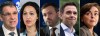 This composite image made from five file photos shows, from left to right, Quebec Conservative Leader Eric Duhaime in Quebec City, Wednesday, Feb. 11, 2026; Quebec Solidaire co-spokesperson Ruba Ghazal in Montreal, Saturday, May 9, 2026; Parti Québécois Leader Paul St-Pierre Plamondon in Saint-Hyacinthe, Que., on Friday, Jan. 23, 2026; Quebec Liberal party Leader Charles Milliard in Montreal on Wednesday, Aug. 19, 2026; Quebec Premier Christine Frechette in Charlottetown on Tuesday July 21, 2026. THE CANADIAN PRESS/Jacques Boissinot, Graham Hughes, Christinne Muschi, Darren Calabrese