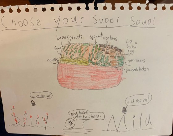 A photo of my child's depiction of the meal. (A.V. Kitching)