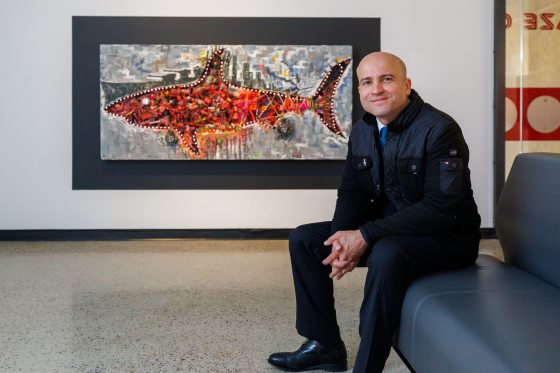 Artist Ryan Smoluk (Mike Deal / Free Press)