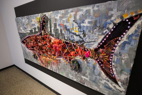 Smoluk's piece entitled Horrors of Plastic in the Ocean. (Mike Deal / Free Press files)