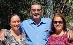 SUPPLIED Anthony (Tony) Tweed with daughters Karen (left) and Shelly.