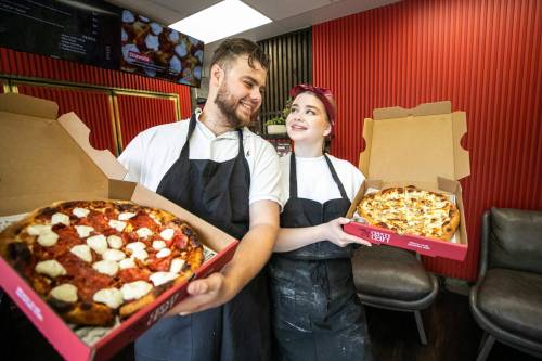 Photos by MIKAELA MACKENZIE / FREE PRESS
                                The crust is so vital to their pizza that owners Oleksii Samokhval and Iryna Mehedyn make it a point of pride in their company&rsquo;s name.
