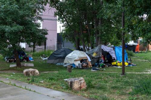 ROBERT LEE / FREE PRESS FILES
                                The number of people living in homeless encampments in the city has dropped over the past year.