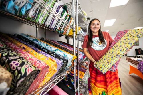 MIKAELA MACKENZIE / FREE PRESS
                                Jessica Lavallee, 39, is the owner of Trail Creations.