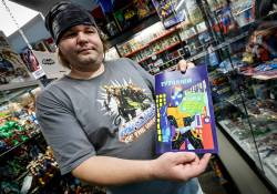 JOHN WOODS / FREE PRESS
                                Glenn Hares is set to release his first comic book, Tytanium, at the Prairie Comic Festival this weekend.