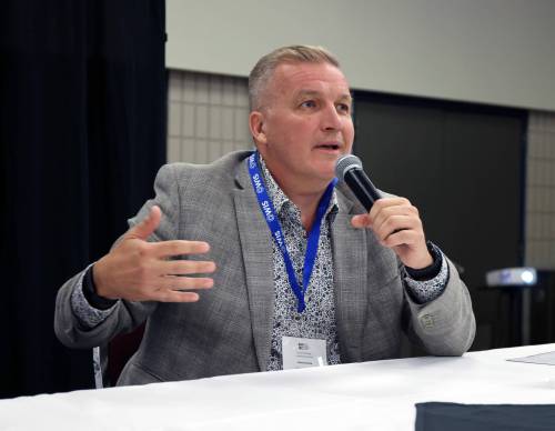 ALEX LAMBERT / THE BRANDON SUN FILES
                                Business Council of Manitoba president and CEO Bram Strain