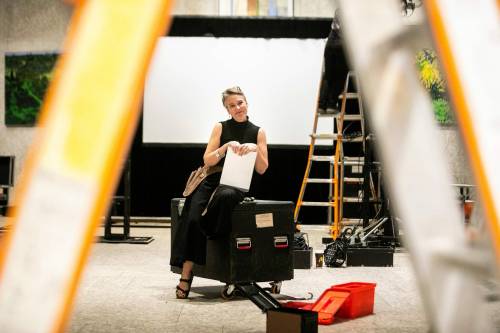 MIKAELA MACKENZIE / FREE PRESS
                                ShopWAG&rsquo;s Sherri Van Went on the Crafted runway during setup at the WAG on Monday. Van Went has headed up the annual event for six years.