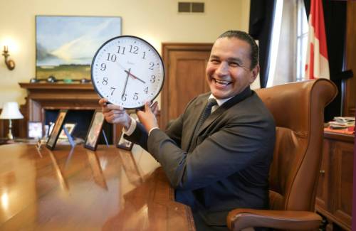 Ruth Bonneville / Free Press
                                After listening to the views of Manitobans on seasonal time changes, Premier Wab Kinew announced today that the province will remain on daylight saving time (DST) permanently.