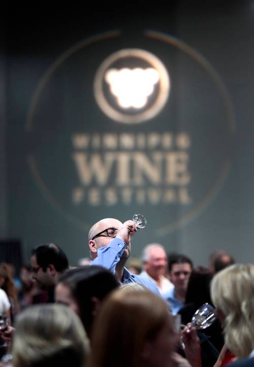 PHIL HOSSACK / FREE PRESS files
                                PHIL HOSSACK / WINNIPEG FREE PRESS - Wine Connoisseurs by the thousands lined up filed in and bellied up to the tasting tables at the Annual Winnipeg Wine Festival Friday night. STAND UP, see release. - May 3, 2019.