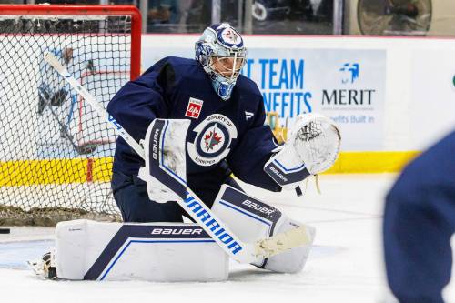 Winnipeg Jets&rsquo; goaltender Thomas Milic (32) (Mike Deal / Free Press files)
