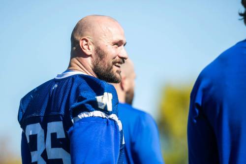 MIKAELA MACKENZIE / FREE PRESS
                                The Winnipeg Blue Bombers have re-signed Thiadric Hansen who spent his first four seasons with the club. The German-born player was drafted by the team back in the 2019 Global Draft.
