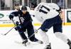 JOHN WOODS / FREE PRESS
                                Winnipeg Jets power-play unit stalwart Kyle Connor (left) was involved in the penalty kill skate on Thursday, suggesting the forward could see some double duty at times this season depending on the circumstances.