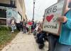 SCOTT BILLECK / FREE PRESS
                                Protesters line the sidewalk outside Premier Wab Kinew&rsquo;s constituency office on Osborne Street Friday afternoon, calling on the Residential Tenancies Branch to freeze disputed rent increases until tenants have a chance to challenge them.