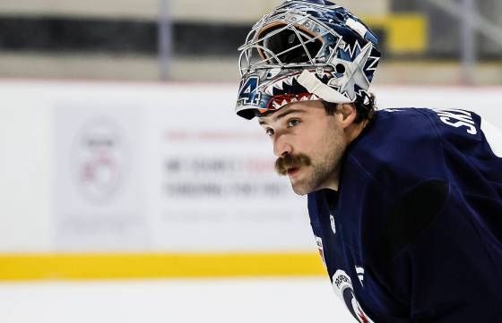 Winnipeg Jets starting goaltender Stuart Skinner (John Woods / The Canadian Press files)