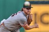 San Francisco Giants pitcher Landen Roupp delivers during the first inning of a baseball game against the Pittsburgh Pirates in Pittsburgh, Wednesday, Sept. 2, 2026. (AP Photo/Gene J. Puskar)