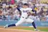 Los Angeles Dodgers starting pitcher Emmet Sheehan throws to the plate during the first inning of a baseball game against the Cincinnati Reds, Monday, Sept. 7, 2026, in Los Angeles. (AP Photo/Mark J. Terrill)