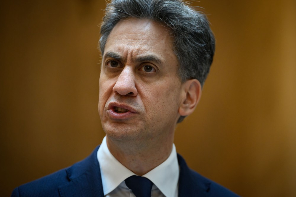 FILE - British Foreign Secretary Ed Miliband speaks at a press conference in Madrid, Spain, July 29, 2026. (Leon Neal/Pool Photo via AP, file)