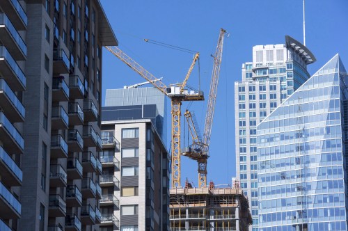 A construction site in downtown Montreal on Oct. 12, 2017. THE CANADIAN PRESS/Paul Chiasson