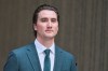 Alex Formenton leaves the courthouse in London, Ont. on May 8, 2025. THE CANADIAN PRESS/Geoff Robins