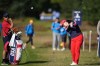 Angel Yin of the United States plays from the rough on the 5th hole during a practice round for the Solheim Cup at the Bernardus Golf course in Vught, Netherlands, Wednesday, Sept. 9, 2026. (AP Photo/Alastair Grant)
