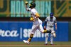Athletics' Henry Bolte jogs around the bases after hitting a solo home run during the third inning of a baseball game against the Toronto Blue Jays Wednesday, Sept. 9, 2026, in West Sacramento, Calif. (AP Photo/Scott Marshall)