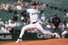 Seattle Mariners starting pitcher Kade Anderson throws during the first inning of a baseball game against the Texas Rangers, Wednesday, Sept. 9, 2026, in Seattle. (AP Photo/Jason Redmond)