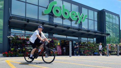 Shoppers are seen at a west-end Toronto Sobeys grocery store, Sunday, June 26, 2023. THE CANADIAN PRESS/Graeme Roy